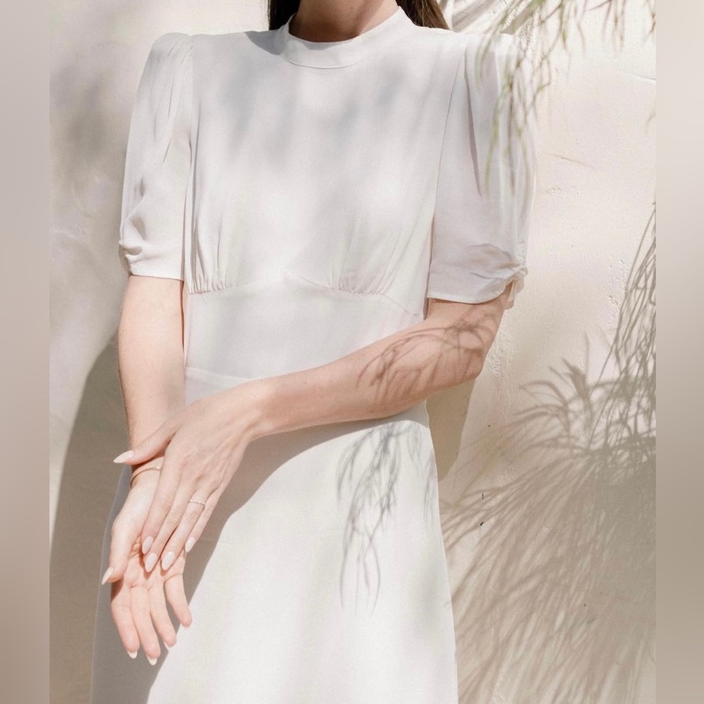 NWT Reformation Dusk Dress Ivory - Picture 6 of 16